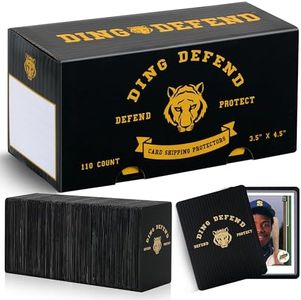 110 Pack Ding Defend Trading Card Shipping Protectors Hard Plastic Card Slab - Tiger Design Card Guard for Collectible Cards, Card Mailing Supplies & Hobby Supplies - 3.5 x 4.5 Inches, Packaging Pads