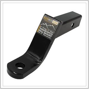 GusHIll USA GH45050 Trailer Hitch Ball Mount, Fits 2-Inch Receiver, 6,000 lbs, 1-Inch Hole, 4-Inch Drop