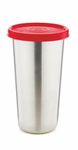 Signora Ware Stainless Steel Mini Tumbler/Food Storage with Lid | Air Tight Leak Proof Glass Tumblers for Office Gym Yoga Hiking Trekking Travel Home Kitchen (300Ml), Set of 1, Red