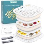 Etcokei Large Flower Press Kit for Adults & Kids, Microwave Flower Pressing Kit 9" x 9", Quickly Flowers Press for Plant DIY Arts, Resin Crafts, Scrapbooking, Nail Craft, Great Gift for Lovers