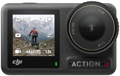 DJI Osmo Action 4 Standard Combo, 4K/120fps Waterproof Action Camera with a 1/1.3-Inch Sensor, Stunning Low-Light Imaging,10-bit & D-Log M Color Performance, Long-Lasting 160 Mins, Outdoor Camera