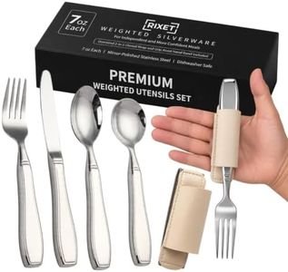 RIXET Weighted Silverware for Hand Tremors, Adaptive Utensils for Elderly
