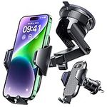 [True Military-Grade] Car Phone Holder VANMASS [2024 Strongest Suction & Clip] Cell Phone Mount for Dashboard Windshield Vent Truck Accessories Cradle Dash Stand for iPhone 15 Pro Max 14 13 12 Android