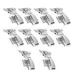 AOLISHENG 10 Pcs Soft Close Kitchen Cupboard Cabinet Hinges 35mm Door Hinges, Full Overlay 100 Degree Wardrobe Hinges with Screws, 5 Pair