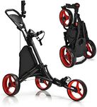 DORTALA 3 Wheel Golf Push Cart, Qui