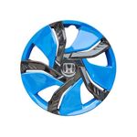 Blueshyhall Universal Hubcap Wheel Cover Set of 4, Replacement Car Vehicle Wheel Rim Skin Cover Fits 15 inch Hubcap Wheel - Blue&Black