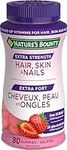 Nature's Bounty Extra Strength Hair, Skin & Nails, 80 Gummies, Strawberry cream flavour