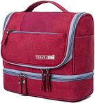 Seagull flight of fashion Toiletry Bag for Travel, Toiletry Organizer Pouch with Hook, Travel Accessories Kit Pouch for Men & Women - 24 x 20 x 13 cm - Wine Red