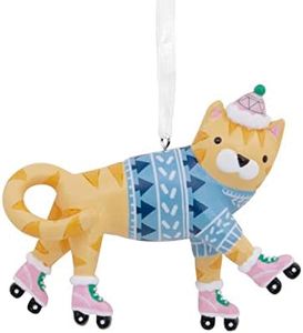 Hallmark Cat on Roller Skates Christmas Ornament
