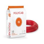 Polycab LF FR 180M coil | 1.5 SQ MM | Flame Retardant technology | Lead free insulation | 99.97% high purity copper | Rodent protection | RoHS & REACH complaint (Red)