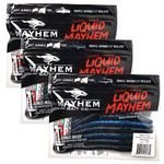 Mayhem Twinge Soft Plastic Fishing Lure Provides Ideal Sink Rate, Feel & Life Like Action. (Black/Blue Electric Blue Lam)