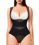 Nebility Women Thong Shapewear for Tummy Control Open Bust Body Shaper Compression Fajas Waist Trainer Corset