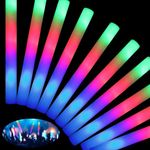 HONLYNE 44 PCS Foam Glow Sticks, Glow Sticks Bulk with 3 Modes Colorful Flashing, LED Light Sticks, Glow in Dark Party Supplies for Wedding, Raves, Birthday, Christmas, New Year