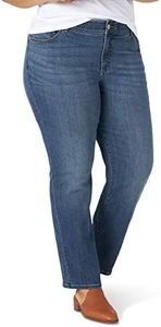 Lee Women's Plus Size Flex Motion Regular Fit Straight Leg Jean, Seattle, 24 Plus