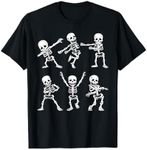 Dancing Skeletons Dance Challenge Boys Girl Kids Halloween T-Shirt