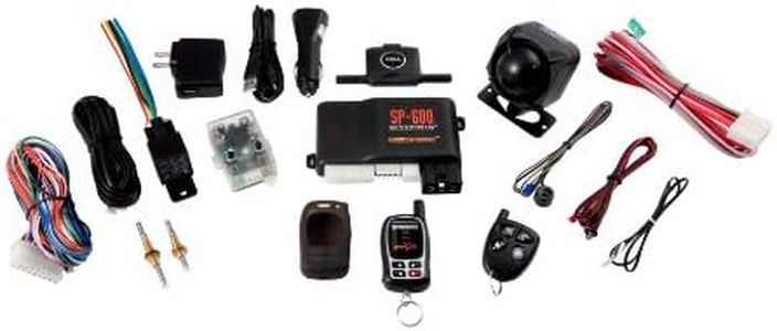 Crimestopper SP-600 2-Way FM OLED Pager Long Range Car Alarm with Remote Start and Keyless Entry