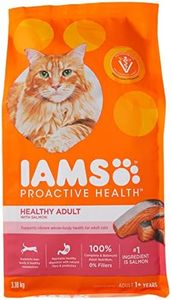 IAMS Proactive Health Healthy Adult Dry Cat Food with Salmon, 3.18kg Bag