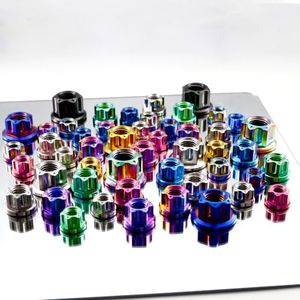 RISON TITANIUM Blue M12x1.25 Flange Nut for Brake Caliper 5PCS