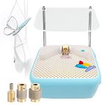 json2xml Mini Automatic Water Stained Glass Grinder,Stained Glass Starter Grinder Kit With Baffle Board,For Art Diy Grinding Shaping,Include 1in & 3/4in & 1/4in Grinder Bits&10pcs Finger Cot,Blue