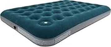 Avenli 191 x 137 x 22 cm camping air mattress/air bed blue with built-in foot pump