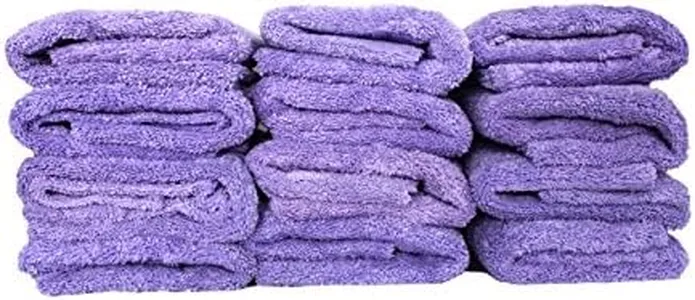 Maxshine 16”x24” Universal 12-Pack Purple Microfiber Towel (500GSM) Ultimate Zero Crazy Edgeless - Double-Sided, Plush Microfiber Drying Towels for Cars, Detailing - Professional Car Care