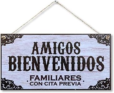 CARISPIBET Amigos bienvenidos! Placa Decorativa para el hogar Adorno Colgante para la Entrada décoracion del hogar 15 x 30 cm