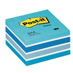 Post-it Notes Cube, Pastel Blue, 1 Pad, 76 mm x 76 mm, 450 Sheets - Extra Sticky Notes for Walls, Monitors and Fridge