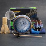 TEANAGOO Matcha Tea Set, Japanese Tea Set, Matcha Bowl, Matcha Bamboo Whisk, Scoop, Sifter, Matcha Whisk Holder, Matcha whisk stand, Matcha whisk set N16,Matcha Green Tea Powder Kit. Matcha Tea Kit