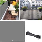 Balcony Privacy Screen, 3.5ft x16.5ft Deck Privacy Screen UV-Resistant Balcony Privacy Screen for Balcony, Apartment, Backyard, Patio, Porch, Garden-Include Cable Ties (Grey)