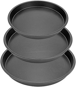 Southern Homewares Non-Stick Round Cake Baking Pan Cookie Sheet Set - Easy Clean Bakeware, 3 Pieces 8-inch 9-inch 10-inch