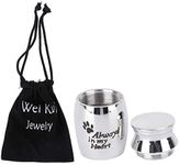 POPETPOP 1 Set Pet Urn Pet Memorial Urn Cat Funeral Urn Pet Cinerary Casket Metal Ashes Cat Urn Pet Keepsake Urn Small Dog Urn Pet Cremation Urn Stainless Steel Can Be Opened Souvenir Box