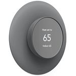 elago Wall Plate Cover Plus 2 Compatible with Google Nest Thermostat 2020 [Charcoal Grey] - Durable Polycarbonate Material, Easy Installation, Complementary Design