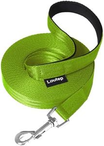 Loutep Training Lead for Dogs 3m 5m 10m 15m 20m 25m 30m Strong Nylon Rope Extra Long Line Dog Lead Leash with Padded Handle for Large Medium Small Puppy Recall Pet Walking Obedience Outdoor Play
