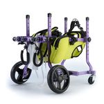Luocute Dog Wheelchair for Back Legs, Adjustable Lightweight Doggy Hind Leg Cart with 4 Wheels and Breathable Mesh, for Small to Large Pets Mobility Support