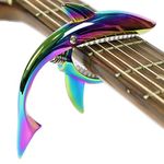 Capo,Guitar Capo For Acoustic Guitar Electric Guitar Ukulele Capo Shark Guitar Capo Looks Cool (Colorful)-Junlego