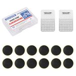 Oumers Puncture Repair Kits for Bikes, 12 PCS Self-Adhesive Bike Puncture Repair Patches Glueless Bike Tyre Repair Kit, Bicycle Inner Tube Repair with Metal Rasp, Stick Firmly