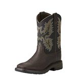 ARIAT Kids' Workhog Wide Square Toe Western Cowboy Boot, Bruin Brown, 1 M US Little Kid