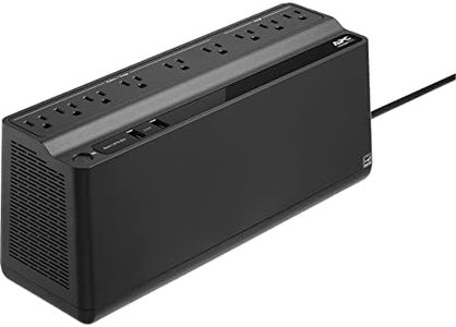 APC UPS Battery Backup and Surge Protector, 850VA Backup Battery Power Supply, BE850G2 Back-UPS with (2) USB Charger Ports