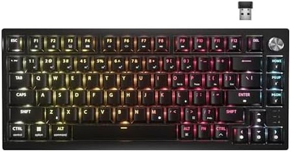 CORSAIR K65 Plus Wireless 75% RGB Hot-Swappable Mechanical Gaming Keyboard – Pre-Lubricated CORSAIR MLX Fusion Tactile Switches – Dual-Layer Sound Dampening – PBT Keycaps – QWERTY NA – Black