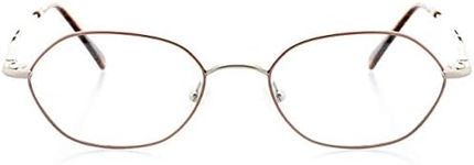 Hit Notion Unisex Optical Eyewear - Oval Shape, Metal Full Rim, Pewter Bronze