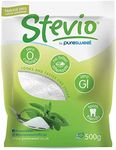 Stevio® Premium Stevia Sweetener 500g, Tastes Like Sugar, Diabetic & Keto Friendly, No Bitter Aftertaste, Spoon for Spoon, (Resealable and Recyclable Pouch)