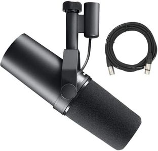 Shure SM7B Dynamic Vocal Microphone for Streaming, Podcast, & Recording with 20ft XLR Cable