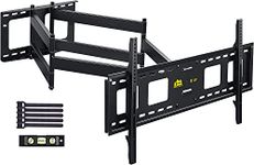 FORGING MOUNT Long Reach 1090mm TV Wall Bracket Mount,Double Articulating Arm Full Motion Tilt & Swivel TV Wall Mount for 42 to 95 Inch Flat/Curve TVs, Max load 75kg,VESA 800x400mm