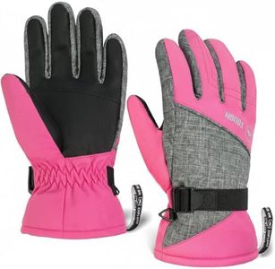 Tough Outdoors Kids Snow Gloves - Insulated Waterproof Ski Gloves for Girls and Boys - Cold Weather Youth Winter Gloves for Skiing