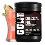 G.O.A.T Fit Colossal Pre | PreWorkout Powder (Spicy Guava 360gm 30 Servings) 200mg Caffeine 3.5g Beta-Alanine 3g Citrulline 1.5g Arginine 1g Creatine with Himalayan Pink Salt