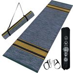 House of Handmade™ - Premium Cotton Yoga Mats for Women and Men, 2X6 feet, 5mm thick, Anti Skid backing, Light Weight, Machine Washable, Non Slip for Home Exercise & Pilates (Grey)