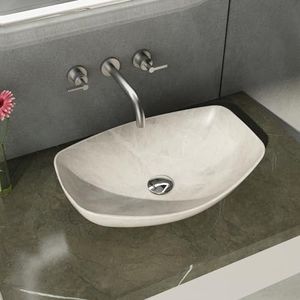 25.8"x16"Oval Bathroom Vessel Sink,Above Counter Grey large bathroom Sink,Modern Porcelain Ceramic Vessel Sink for Bathroom, Countertop Lavatory Vanity Vessel Sink luxury Art Wash Hand Basin