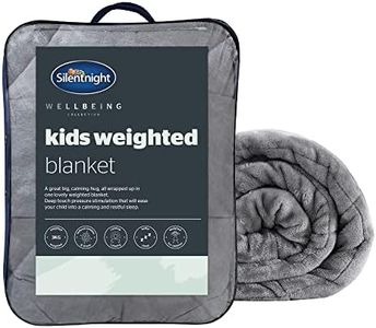 Silentnight Weighted Blanket - Anxiety Relief Therapy Blanket for Children - Kids Sensory Heavy Quilted Wellbeing Blankets, 3kg (kids) Grey, 100 x 150cm