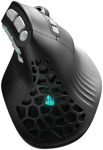 SOLAKAKA E9 PRO Vertical MMO Gaming Mouse - Ergonomic Wireless Mouse with 10 Side Buttons,PAW3395 36000 DPI Sensor,45°Grip,Tri-Mode 2.4G/BT/Wired, RGB,1000mAh Rechargeable Mouse for PC/Mac - Black