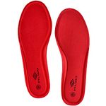 FILWO Women’s Memory Foam Insoles Replacement, Running Insoles Inserts for Sports Shoes Trainers Sneakers Work Boots, Comfort Insoles for Women 1 Pair, Size 6 UK W, Red